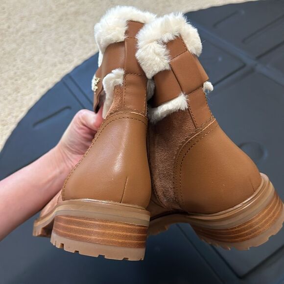 NWOT Kate Spade suede fur trimmed boots booties Bailee Winter - Picture 6 of 9